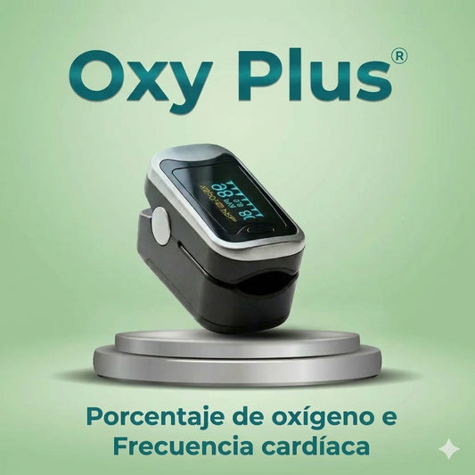 Oxímetro Digital Oxy Plus® – Medidor de Saturación de Oxígeno y Frecuencia Cardíaca Portátil